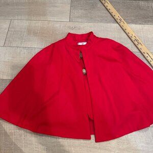 CPC CHILDRENSWEAR GIRLS RED XS 2/3 PONCHO COAT VEST